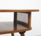 Vintage Side Table in Walnut with Wicker & Copper, 1950s, Image 6