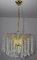 Waterfall Chandelier in Brass with 53 Clear Murano Glass Crystal Drops, 1960s, Image 9
