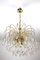 Kaskaden-Kronleuchter aus Messing mit 53 Kristallglastropfen aus Klarem Murano Glas, 1960er 6