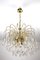 Waterfall Chandelier in Brass with 53 Clear Murano Glass Crystal Drops, 1960s 6