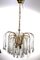 Waterfall Chandelier in Brass with 53 Clear Murano Glass Crystal Drops, 1960s 8