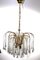 Waterfall Chandelier in Brass with 53 Clear Murano Glass Crystal Drops, 1960s, Image 8