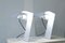 Lampada da tavolo Blitz vintage in alluminio laccato bianco con adesivo di Trabucchi, Vecchi e Volpi per Stilnovo, Italia, anni '70, Immagine 4