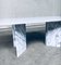 Postmodern Italian Carrara Marble Dining Table, 1970s 15