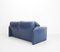 Canapé Maralunga Indigo en Cuir Bleu par Vico Magistretti pour Cassina, 1990s 9