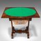 Antique English Regency Rosewood Fold Over Games Table, 1820s, Image 1