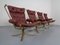 Danish Super Star Leather & Steel Chairs, 1970s, Set of 4 3