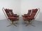 Danish Super Star Leather & Steel Chairs, 1970s, Set of 4 2