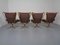 Danish Super Star Leather & Steel Chairs, 1970s, Set of 4 5