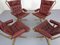 Danish Super Star Leather & Steel Chairs, 1970s, Set of 4 16