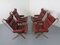 Danish Super Star Leather & Steel Chairs, 1970s, Set of 4 11