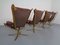 Chaises Super Star en Cuir et en Acier, Danemark, 1970s, Set de 4 6