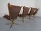 Danish Super Star Leather & Steel Chairs, 1970s, Set of 4 6
