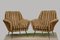 Mid-Century Armchairs in Striped Velvet Attributed to Gigi Radice for Minotti, 1950s, Set of 2 1