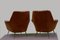 Mid-Century Armchairs in Striped Velvet Attributed to Gigi Radice for Minotti, 1950s, Set of 2 2