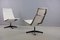 Vintage Vinyl White EE 116 Alu Lounge Chairs by Charles & Ray Eames for Herman Miller, Set of 2 3