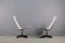 Vintage Vinyl White EE 116 Alu Lounge Chairs by Charles & Ray Eames for Herman Miller, Set of 2 1