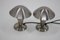 Chrome Plated Bauhaus Lamps, 1930s, Czechoslovakia, Set of 2 3