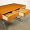 Desk with Walnut Veneer and Chromed Metal, Italy, 1970s 6