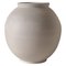 Off White Stoneware Moon Jar 1