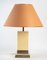 Large Lacquered Wood and Gold and Silver Brass Lamp 3