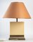 Large Lacquered Wood and Gold and Silver Brass Lamp, Image 6