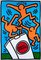 Lucky Strikes, Lithograph and Offset, Keith Haring, 1987, Image 1