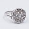 18K White Gold Patch Ring with Rosette Cut Diamonds, 1940s 3
