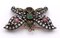 Antique Gold and Silver Brooch with Diamonds, Rubies, Emeralds and Sapphire. Art Nouveau 2