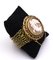 Antikes 18 Karat Goldfarbenes Armband mit Zentraler Kamee, 6 Stränge Anfang 900er 3