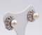 Vintage Earrings in White Gold and Pearls, 1950s, Image 2