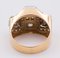 Vintage Ring in Gold & Silber mit Diamantenen Rosetten, 1930er 4