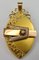Bourbon Brosche oder Hängelampe und Ohrringe in Gold mit Perlen, spätes 19. Jahrhundert 4
