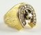 Goldener Vintage Ring mit Diamanten im Brillantschliff, 1940er 1