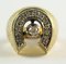 Goldener Vintage Ring mit Diamanten im Brillantschliff, 1940er 2