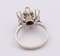 Vintage White Gold Ring with Pearl and Rosettes, 1930s 4