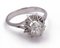 White Gold Solitaire Ring with Brilliant Cut Diamond, 1940s 1