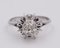 White Gold Solitaire Ring with Brilliant Cut Diamond, 1940s, Image 2