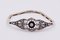 Art Nouveau Necklace or Bracelet in Gold and Silver with Diamonds and Onyx, Image 1