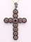 Antique Cross in Gold and Silver with Rubies and Diamond Rosettes, Early 1900s 1