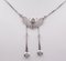 Vintage 18K White Gold & Diamond Necklace, 1940s 2