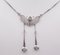 Vintage 18K White Gold & Diamond Necklace, 1940s, Image 2