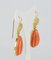 Boucles d'Oreilles Vintage en Or avec Corail, 1950s 2