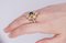 Vintage 18K Gold Ring with Approx. 3K of Diamonds and Cabochon Sapphire, 1980s 6