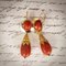 Antique 14K Gold Earrings with Coral, Mid-18th Century, Set of 2, Image 1