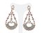 Boucles d'Oreilles Style Antique en Or 14K et Argent avec Diamants, Rubis et Perles 1