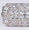 Broche Art Déco antiguo de platino con diamantes tallados y rosetones, Imagen 3
