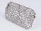 Spilla Art Deco antica in platino con diamanti tagliati e rosette, Immagine 2
