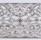 Broche Art Déco antiguo de platino con diamantes tallados y rosetones, Imagen 4