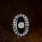 Antiker Ring aus 18 Karat Gold und Silber mit Onyx & Diamanten, 1900er 1